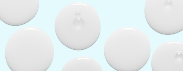 A skin serum or cosmetic cream or a sample of shampoo or body gel