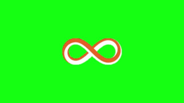 infinity symbol on green screen