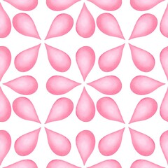 Soft Pink Geometric Motif seamless pattern on white background. print for packaging paper, fabrics, wrapping gifts, scrapbooking wallpaper, textile