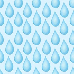 abstract geometrical seamless pattern. hand painted blue ornament. monochrome watercolor texture, Water Motif. print for packaging paper, fabric, wrapping gifts, scrapbooking wallpaper