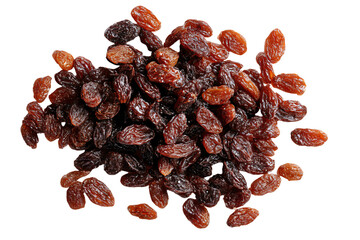 Fototapeta premium Heap of Dried Raisins on White Background
