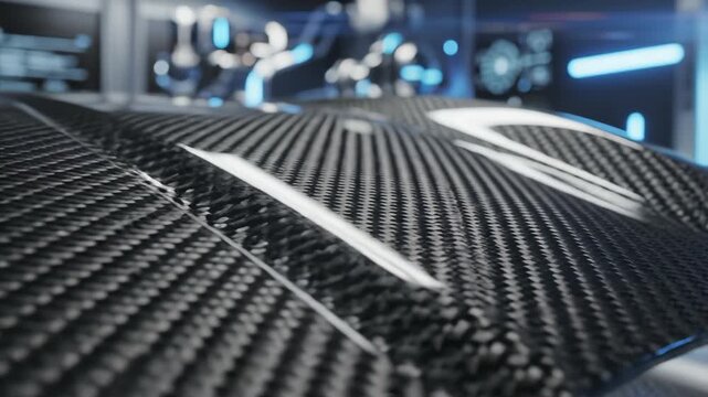 Closeup of carbon fiber texture