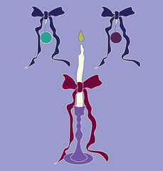 festive Christmas drawings on different backgrounds