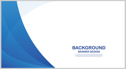 Abstract Blue Corporate Background Banner Design with Modern Curved Shapes