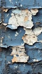 Obraz premium Weathered Architecture Facade, Vintage Surface Texture with Colorful Distressed Effect and Details