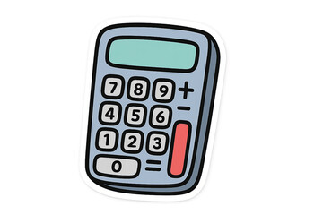 Calculator icon isolated on transparent background, back to school