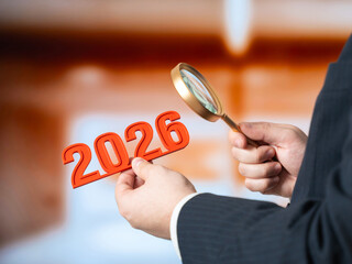 Businesses are studying the upcoming year 2026. Making plans. Features and future trends. Strategic forecasting, market analysis, scenario planning. Innovation priorities and preparation for economic