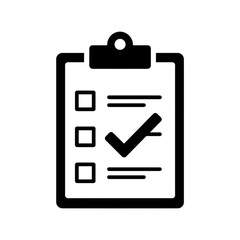 Fototapeta premium Clipboard with checklist and checkmark for tasks completed
