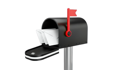Mailbox with Letters: Receiving Mail Concept