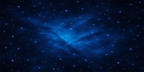 Naklejka premium Starry night sky with galaxy and stars