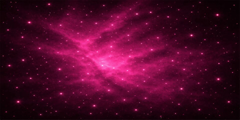 Fototapeta premium Abstract starry space background with galaxy and nebula elements