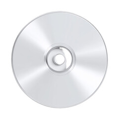 A shiny, reflective disk showcasing its smooth surface and circular shape, perfect for data storage and media use on transparent background