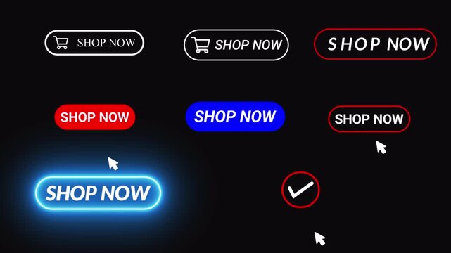 Shop now button with shopping cart icon on a transparent background. Shop now button invites immediate browsing. Button design encourages quick shopping. Shop icon supports online purchase.