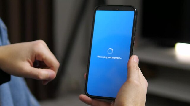 Secure bill payment in the digital age. This video follows a user reading their mobile service bill details, clicking a secure payment link, and completing the transaction through online banking with