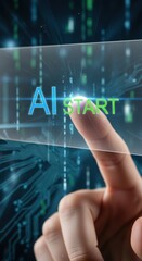 Advancing artificial intelligence: A finger starts the future on a digital interface