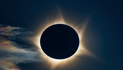 Obraz premium An Awe-inspiring Photograph Of A Total Solar Eclipse, With The Corona Visible.