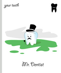 Funny Teeth vector Dental teeth.eps