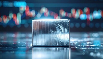 metal bar on reflective stage representing commodity trade and industrial theme in global finance