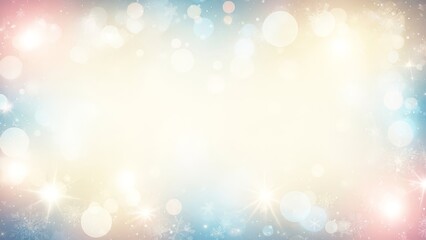 Dreamy abstract festive background with bokeh lights and snowflakes. Suitable for the holidays, social media marketing, and advertising campaigns.