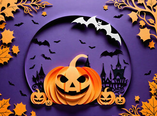 halloween background with pumpkin