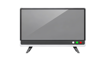 Modern TV Screen Isolated on White Background