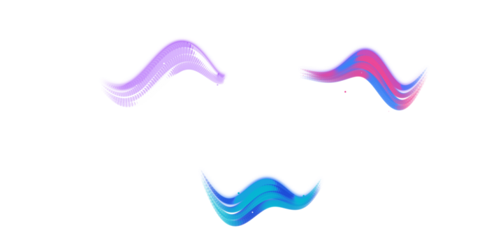 Digital Neon Wavy Ribbon Elements Set. Vibrant Gradient Abstract Brushstrokes for Modern Design. - Powered by Adobe