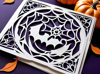 halloween card with pumpkin