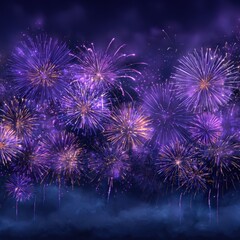 Celebratory Fireworks Display: A vibrant display of fireworks illuminates the night sky with bursts of radiant color, celebrating a special occasion with a spectacle of light and joy.