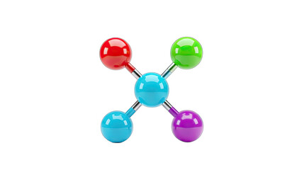 Molecular Structure Model Isolated on White Background