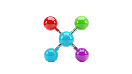 Molecular Structure Model Isolated on White Background