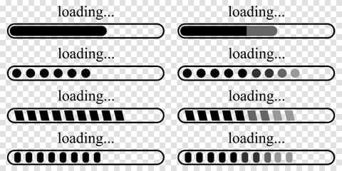 Set of loading icons
