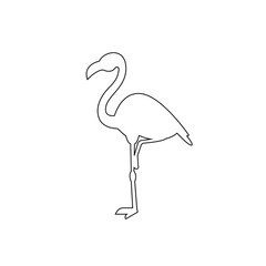 Naklejka premium flamingo pink cute pretty animal bird tropical summer emoji symbol sign icon vector illustration isolated flat