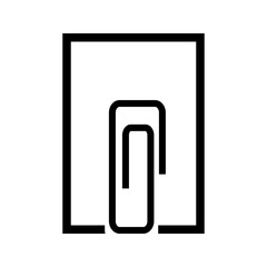 Attach Document icon vector image. Suitable for mobile apps, web apps and print media.