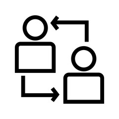 Connected Users icon vector image. Suitable for mobile apps, web apps and print media.