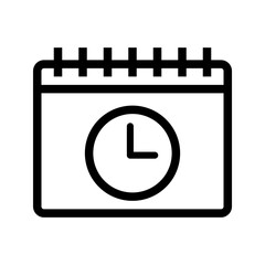 Date & Time icon vector image. Suitable for mobile apps, web apps and print media.