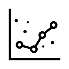 Dotted Graphs icon vector image. Suitable for mobile apps, web apps and print media.