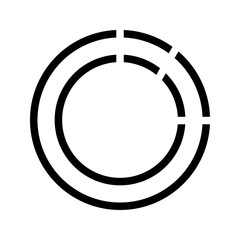 Doughnut Chart icon vector image. Suitable for mobile apps, web apps and print media.