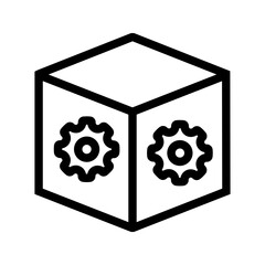 Dropbox Settings icon vector image. Suitable for mobile apps, web apps and print media.