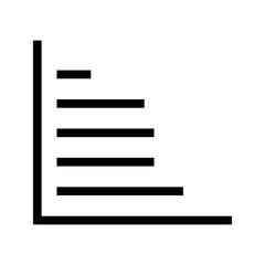 Horizontal Bar Graph icon vector image. Suitable for mobile apps, web apps and print media.
