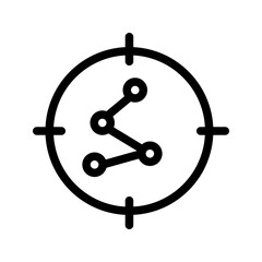 Target Marketing II icon vector image. Suitable for mobile apps, web apps and print media.