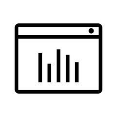 Statistics icon vector image. Suitable for mobile apps, web apps and print media.