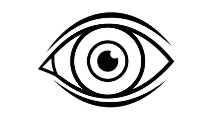 Stylized visual representation of an eye with bold lines conveying simplicity and focus