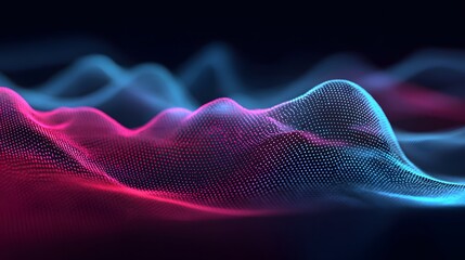 Abstract digital wave pattern with vibrant colors and dynamic visual representation.