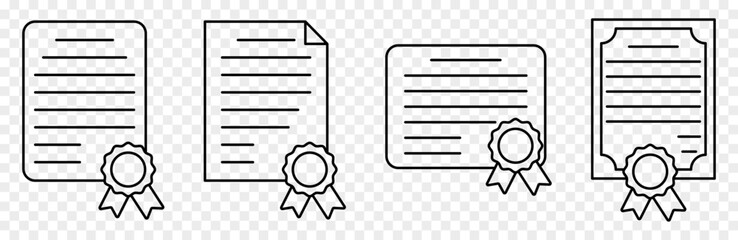 Сertificate icon set