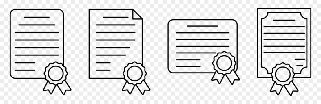 Сertificate icon set