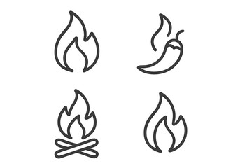 Four heat icons on a gradient background