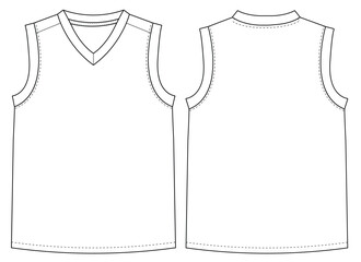 basketball jersey mockup design on font and back. jersey basket