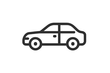 Fototapeta premium Minimalist car icon on gradient background