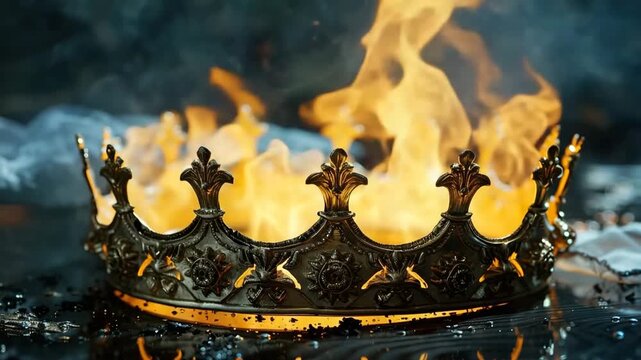 A beautiful king or queen crown from gold material for coronation