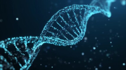 A detailed 3d rendering of a dna double helix - Powered by Adobe